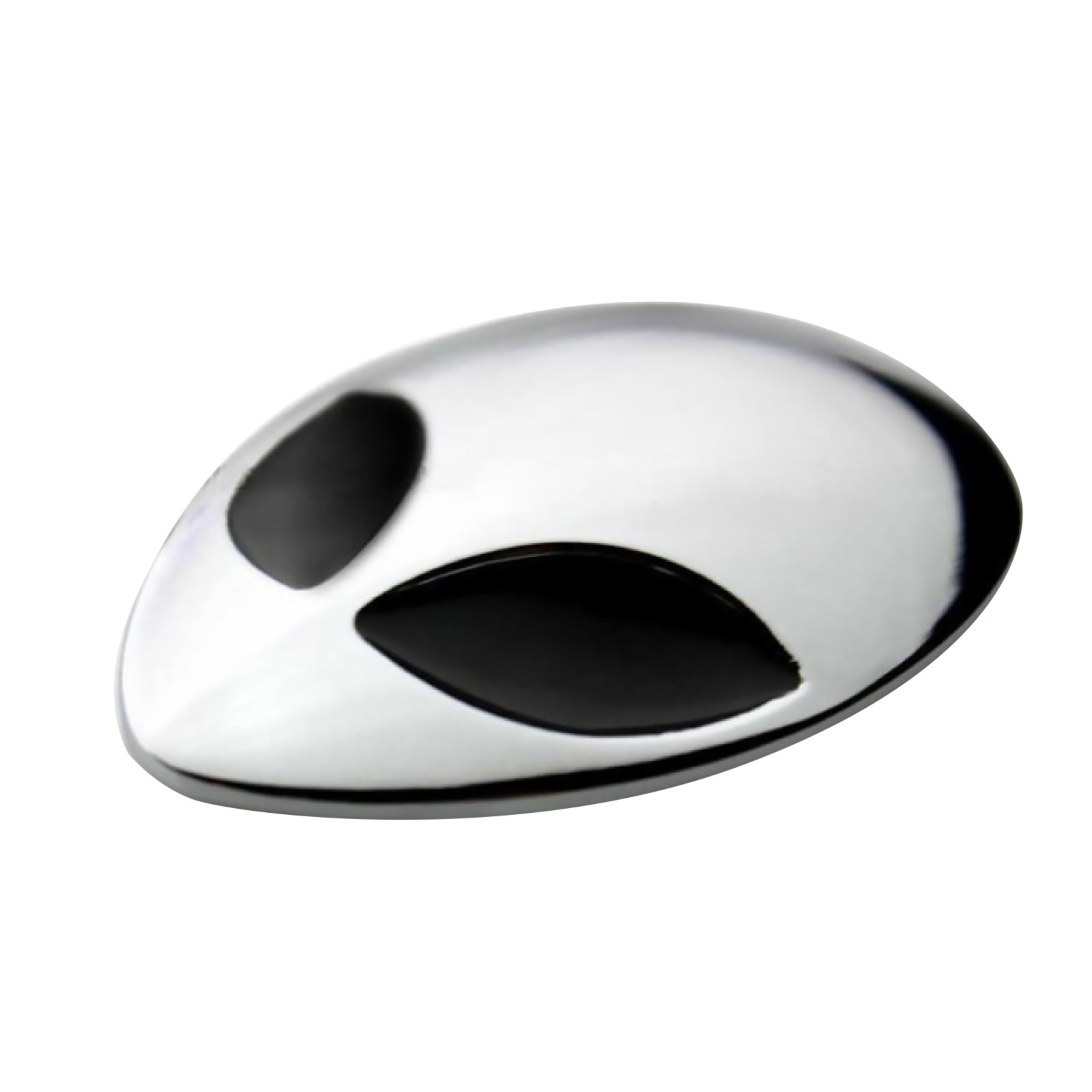 2pcs Chrome Metal 3D Alienware Head Auto Logo Sticker Badge Emblem Car Decal C