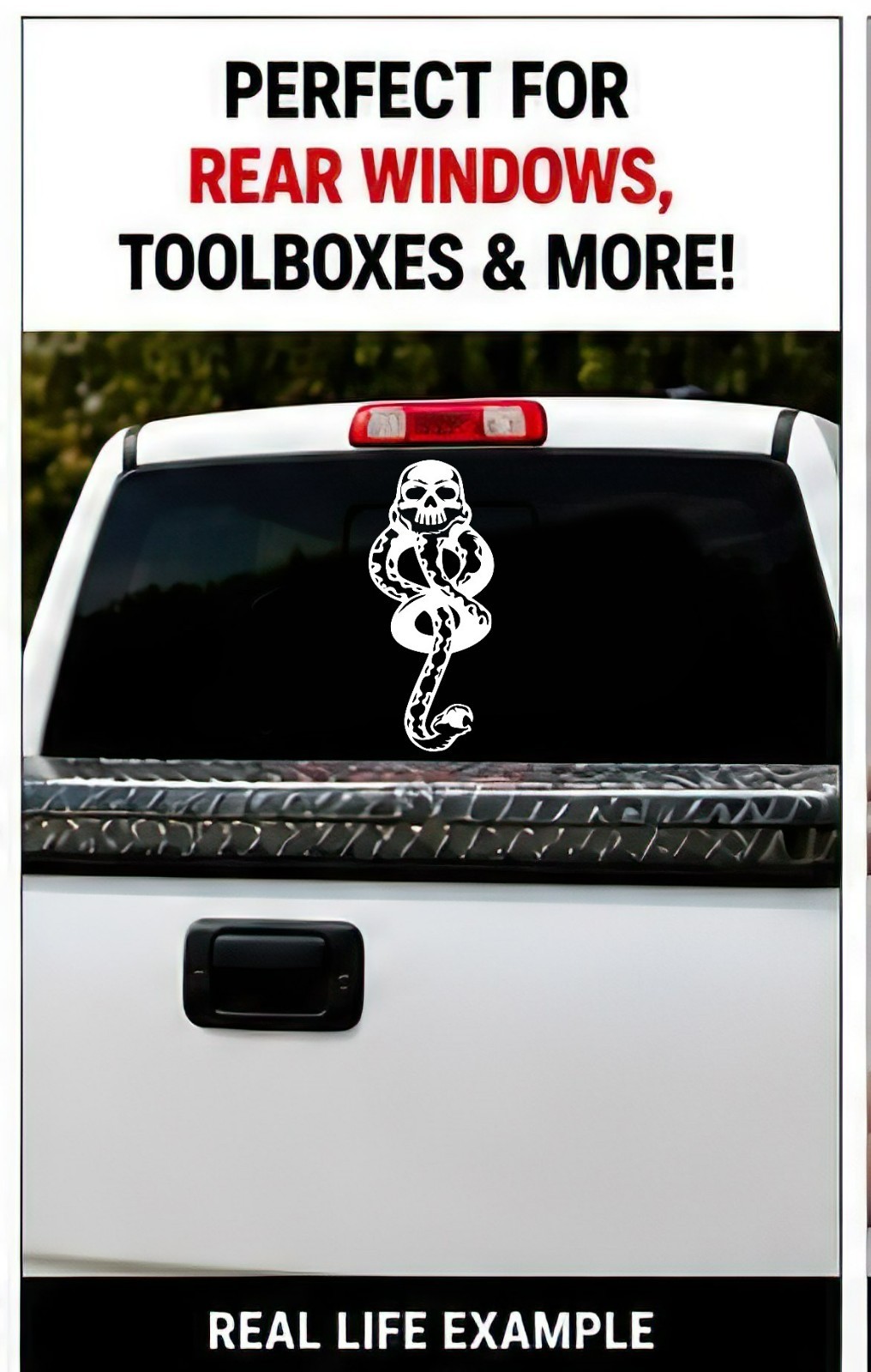 Snake Skull Car Window Vinyl Decal Graphic Weatherproof Laptop Bumper Sticker