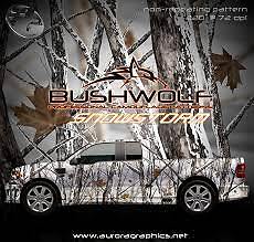 3M Bushwolf Snowstorm Camo Gloss Vinyl Wrap Sheet 53″ Wide – Outdoor Grade