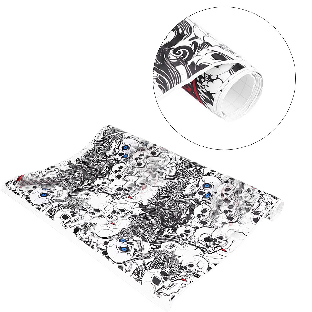 50 * 150cm Auto Car Cartoon Skull Graffiti Bomb Sticker Wrap Sheet Roll Decals