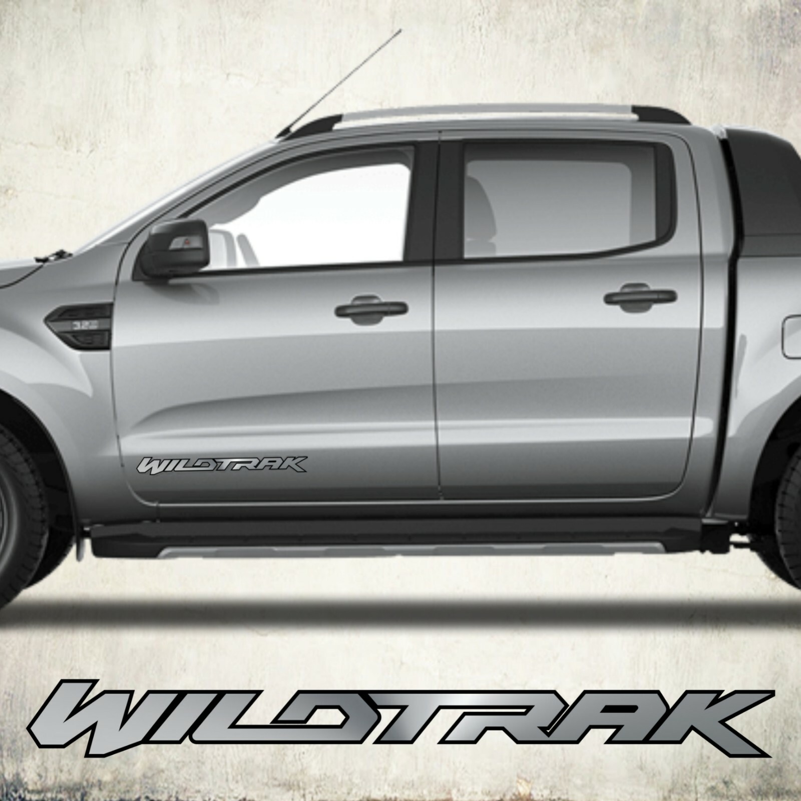 WILDTRAK STICKER DECAL GRAY truck design SET