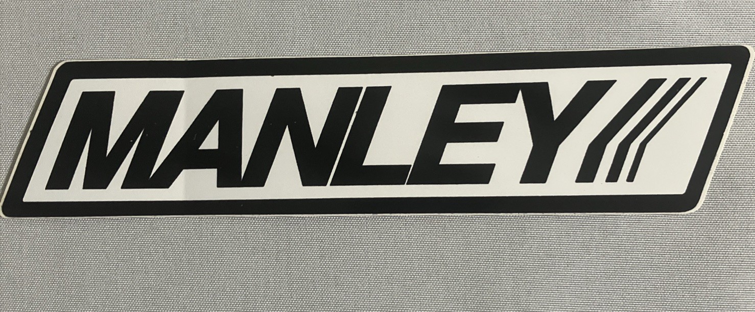 NOS Vintage Manley Decal NHRA NASCAR, Contingency Decal 6 x 1.5