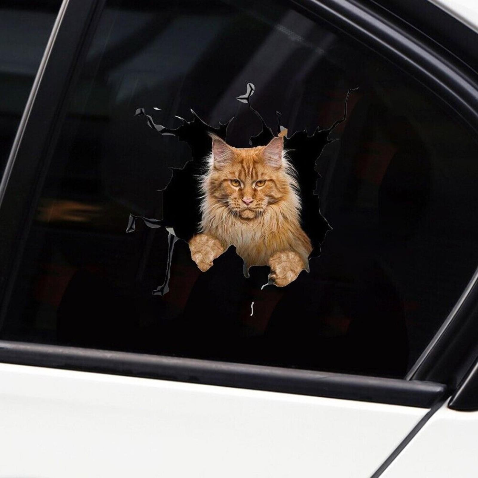 PVC 3D Cat Car Truck Sticker Vinyl Window Decal Accessories Exterior Decoration