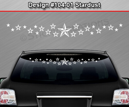 104-01 Stardust Nautical Star Decal Sticker Vinyl Graphic Windshield Design Car