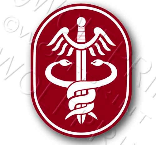 Army Medcom 4″ Tall Sticker Medical Command USA Army Military Patriotic Decal