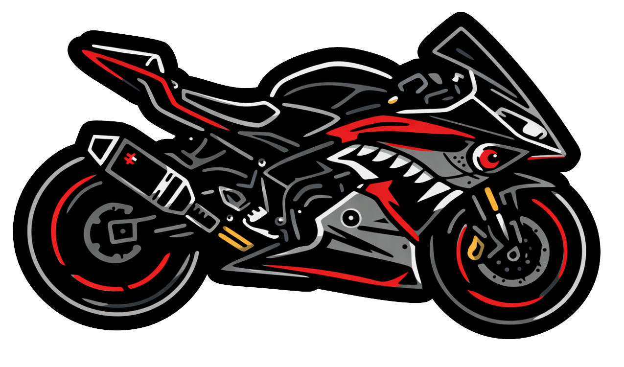 🔥👀 Motorcycle FLYING TIGER Neon Vinyl Decal Sticker 2″-18″ You Choose Size!💥
