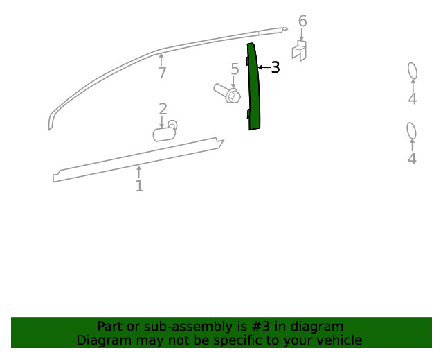 Genuine Volkswagen Door Applique 1K5-837-901-D-03C