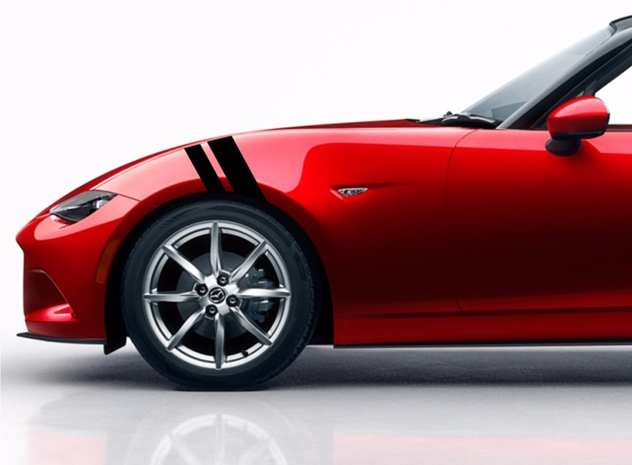 2″&3″ Fender Hash Bar vinyl Rally Sport RACING STRIPES (Fits Mazda MIATA MX-5)