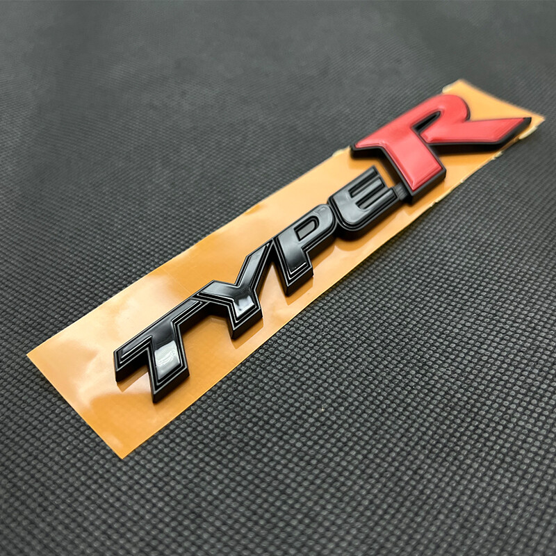 ABS Black Red Type R Racing Sport Rear Tailgate Emblem Badge For Honda