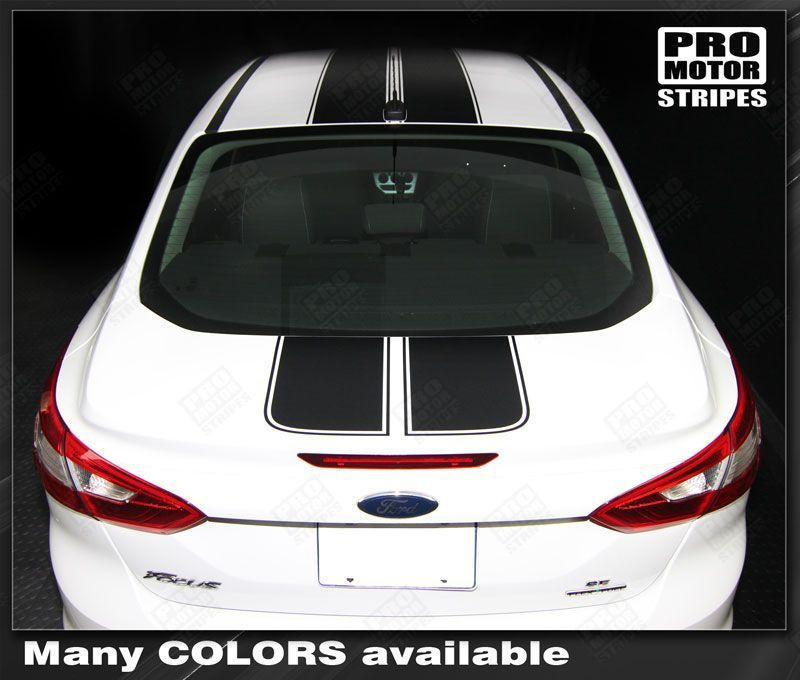 Ford Focus Pre-cut Over-The-Top Double Stripes Decals 2011 2012 2013 2014