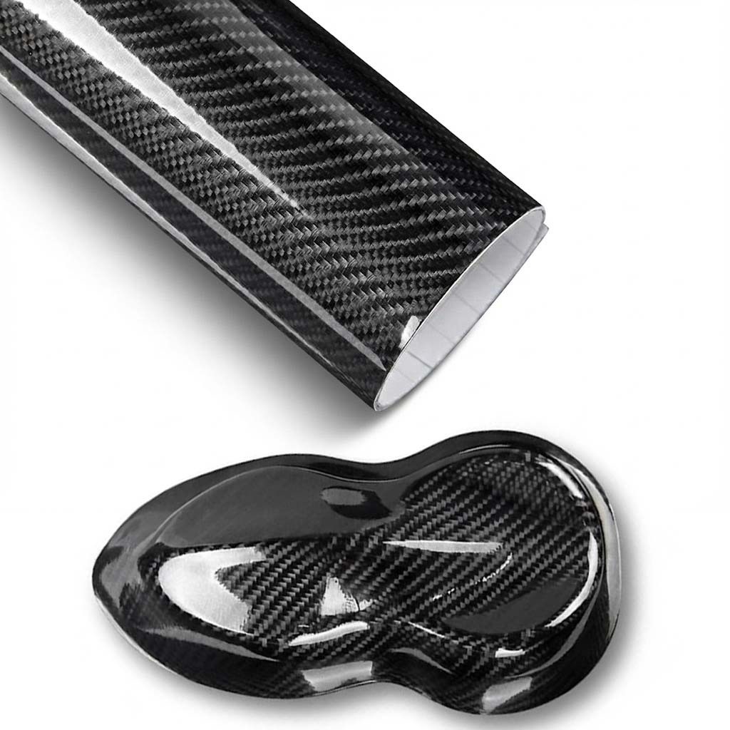 7D Premium Super Gloss Carbon Fiber Vinyl Film Wrap Bubble Free Air Release 5D