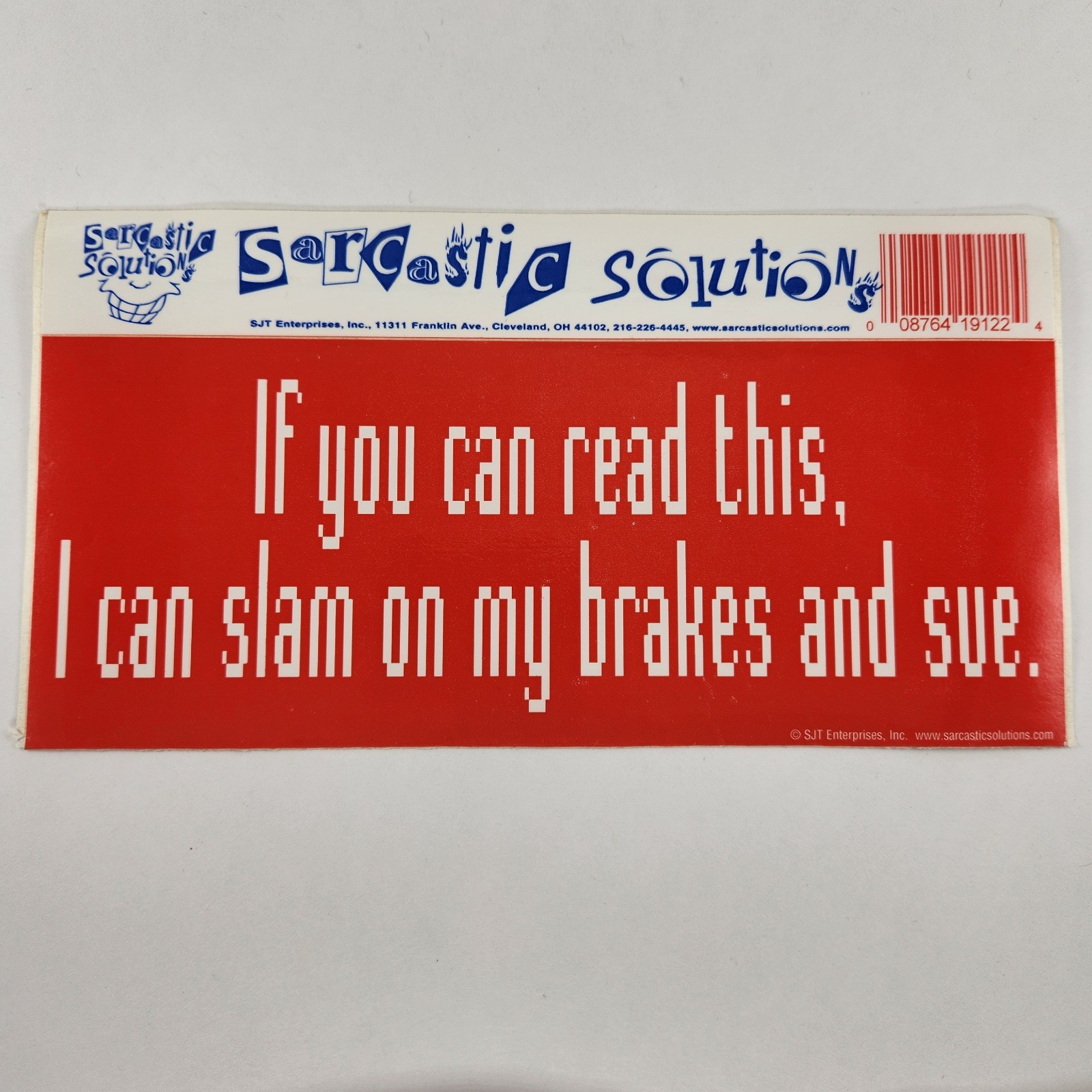 Sarcastic Solutions Bumper Sticker If You Can Read This Novelty Funny Decal