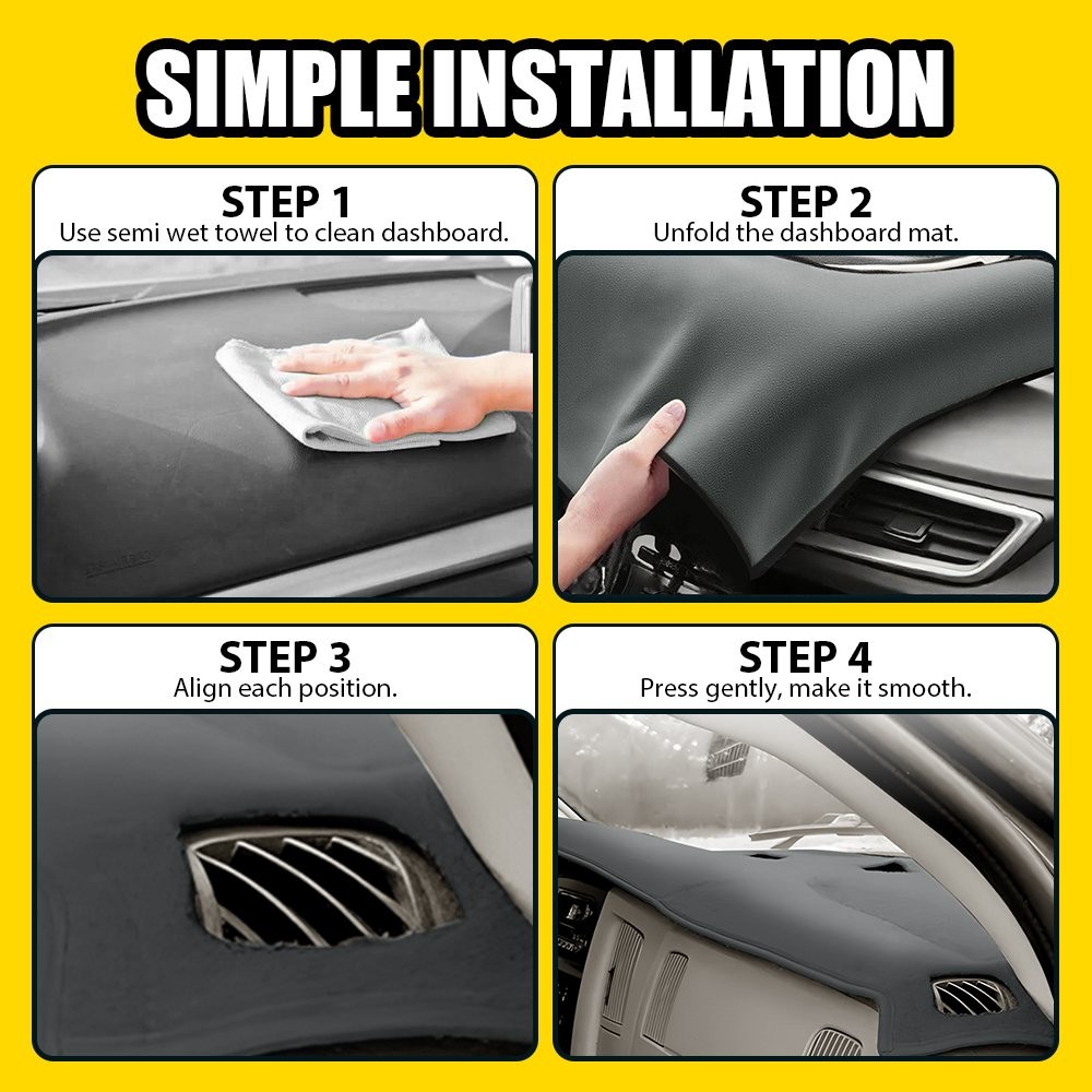 Dashboard Dash Board Cover Mat Carpet For 02-08 Dodge Ram 1500 2500 Gray 1-5X