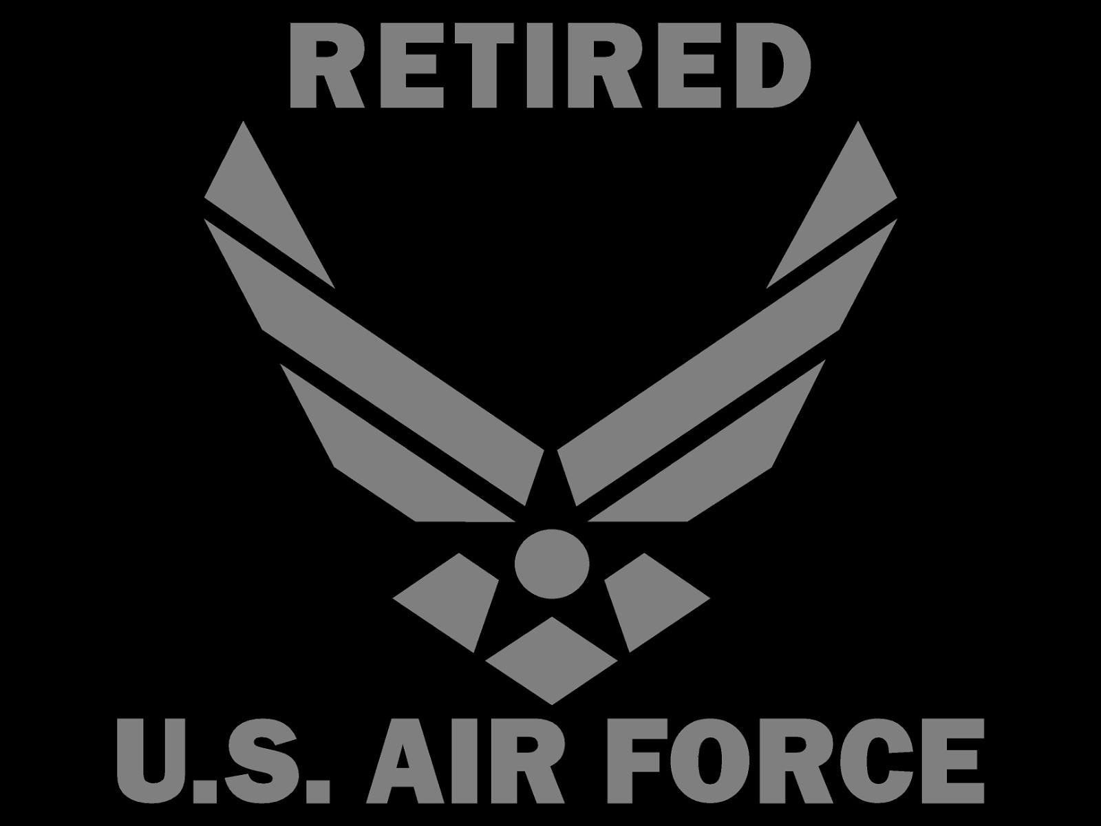United States Air Force Retired USAF Die Cut Vinyl Decal Many Colors and Sizes