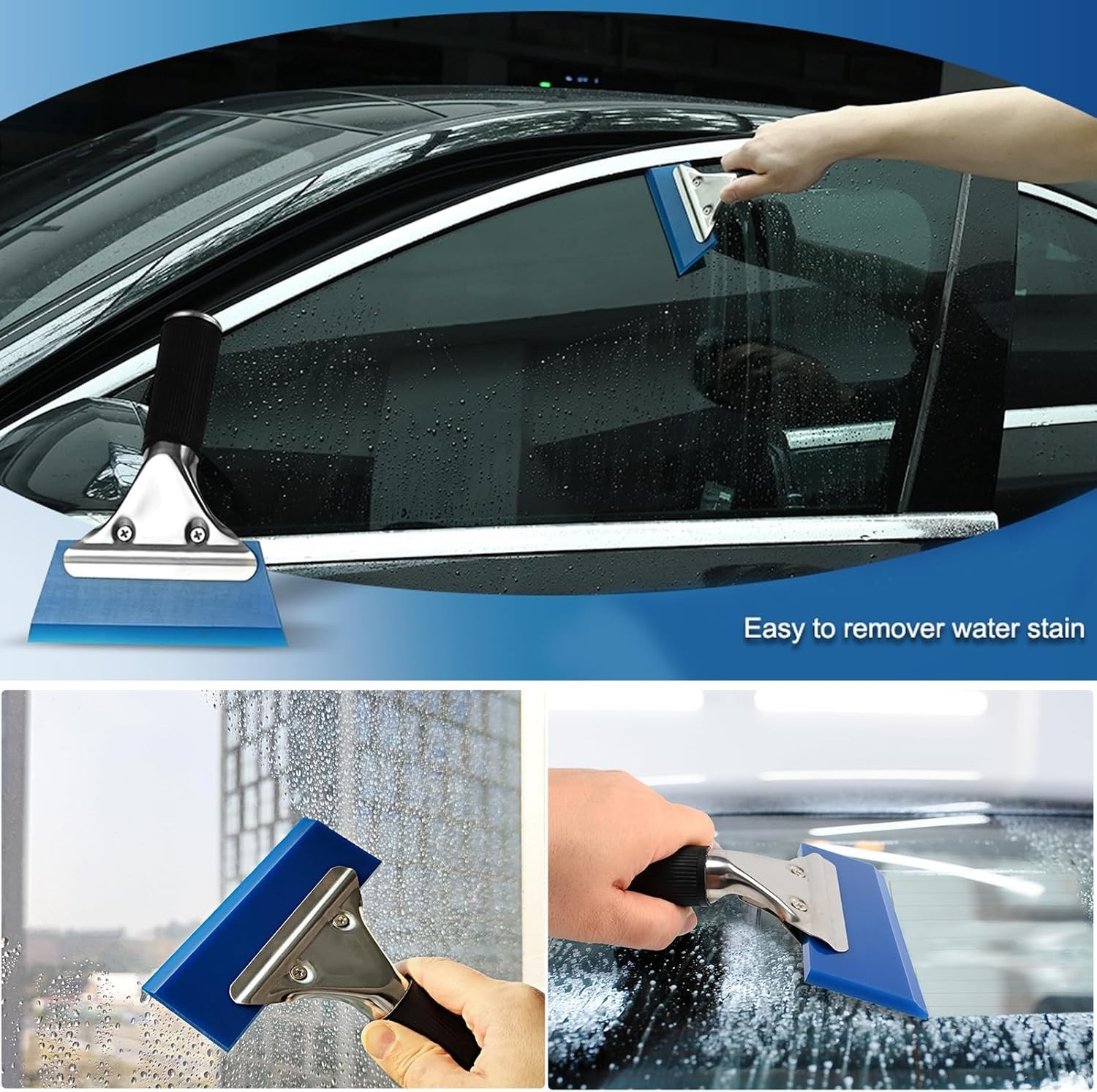 Versatile 7-Piece Vehicle Tint Tool Kit with Safety Cutter and Squeegees