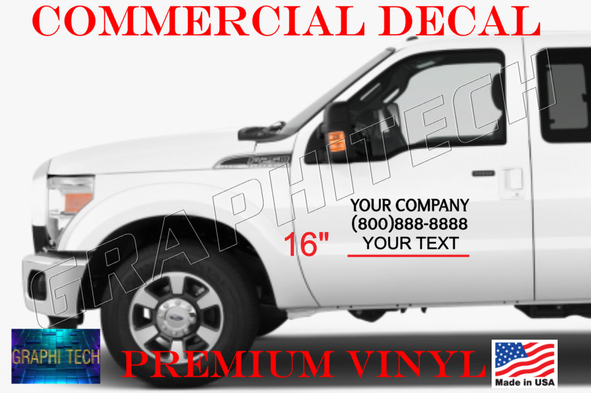 Truck Company Door Decals Set of 2 Custom Business Information USA ORACAL 651