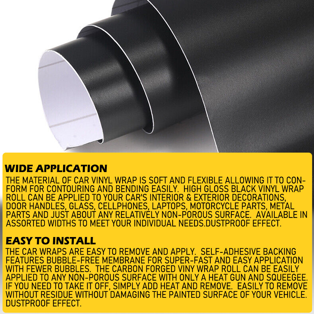 3M 2080 Matte Black Vinyl Vehicle Wrap Car Decal Sheet Roll Film | G12