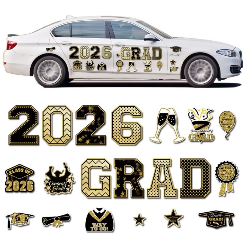 Golden Vehicle Decorative Stickers Decals PVC Material Easy To Install