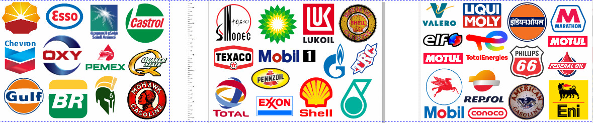 40 Oil Companies Decals Stickers Race High Quality Vinyl FREE SHIP
