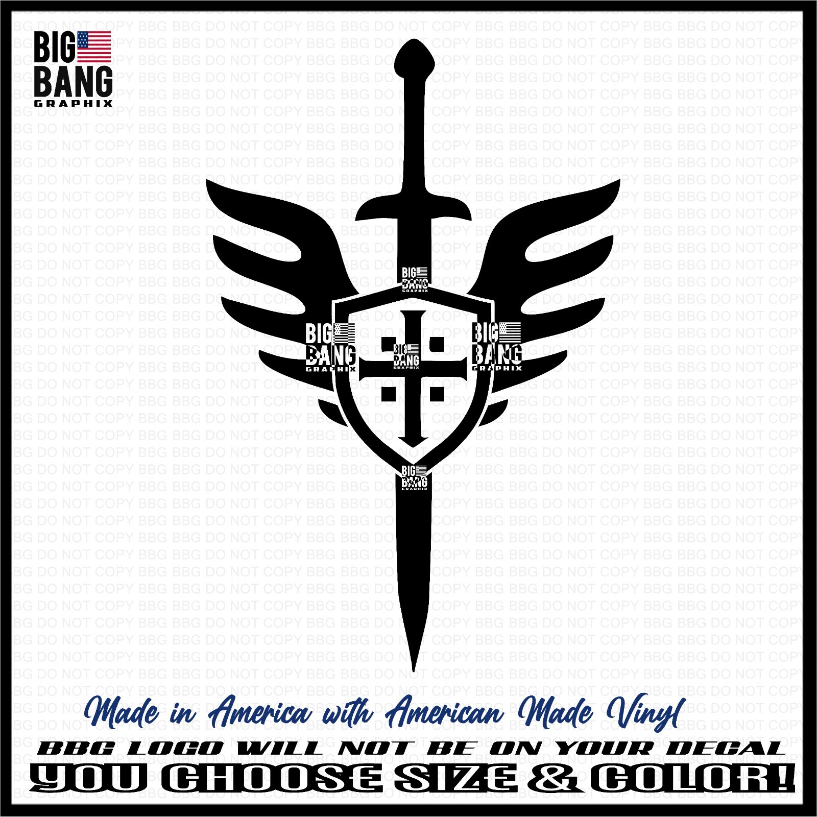 St. Michael Vinyl Decal Sticker Archangel Car SUV Truck Window Travel Trailer RV