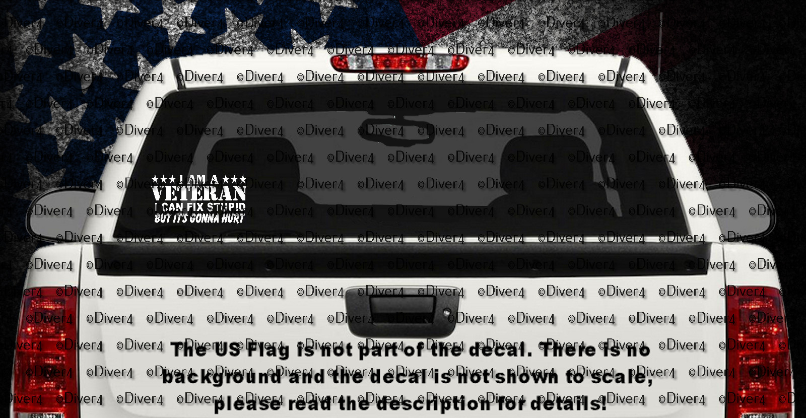 I Am A Veteran I Can Fix Stupid Car Truck Window Decal Bumper Sticker US Seller