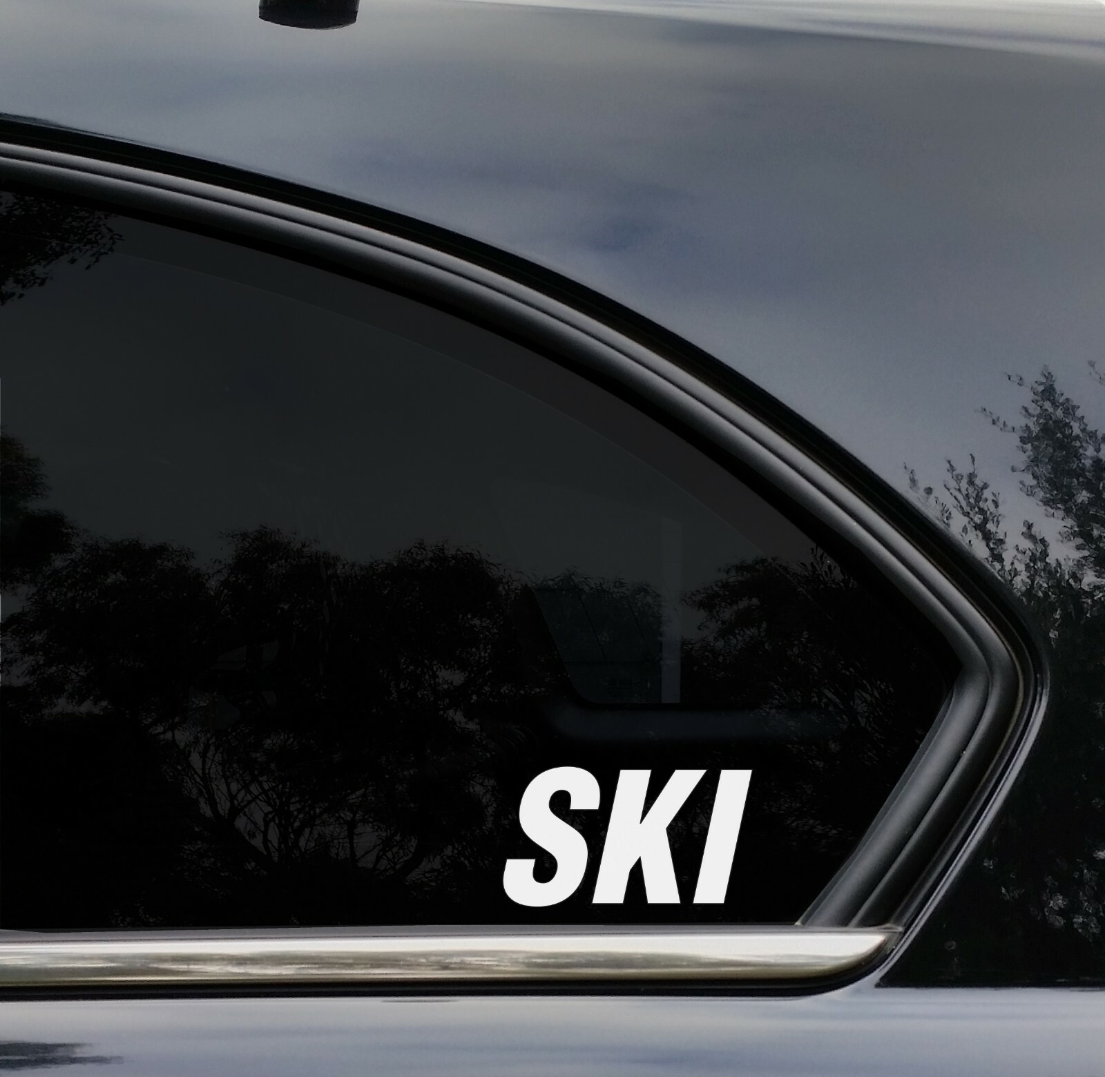 SNOW JET SKI SKIING STICKER DECAL 80mmW Car Van Trailer Wall Art Head Mt Buller