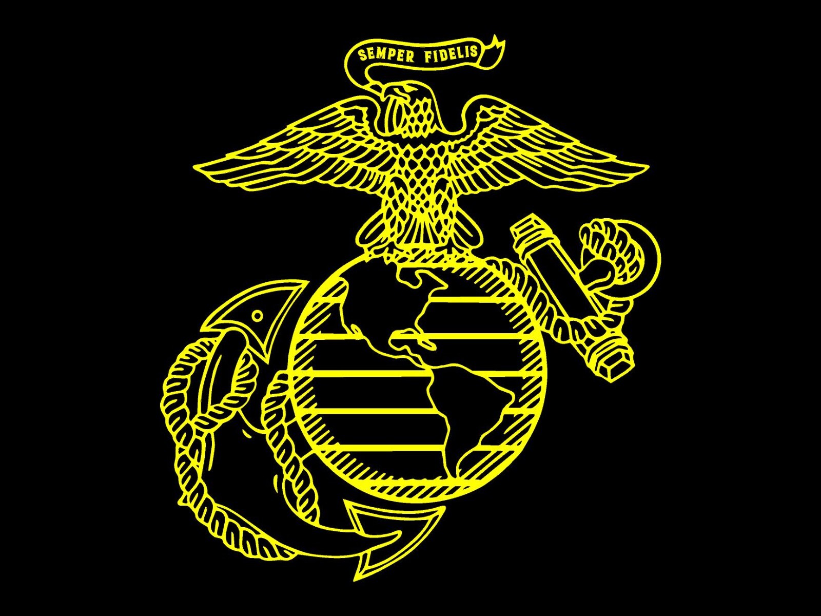 Marine Corp Emblem USMC Marines Logo Vinyl Decal Multiple Colors and Sizes