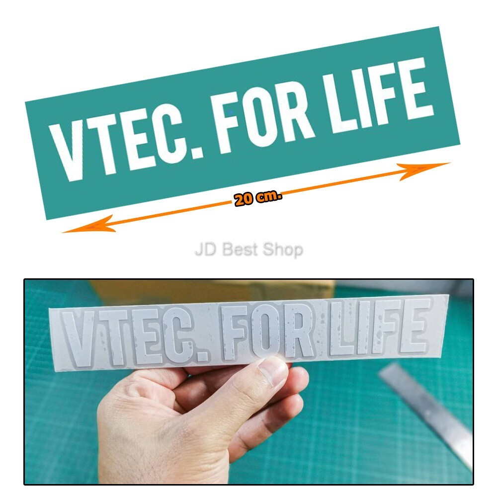 Vinyl Decals Sticker Diecut VTEC FOR LIFE HONDA Civic Fit TYPE R FK8 FK2 FN2 FD2