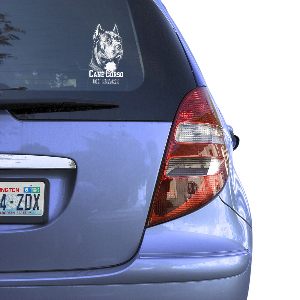 CANE CORSO CLEAR VINYL DECAL STICKER PORTRAIT FOR CAR OR TRUCK WINDOW, DOG PRINT
