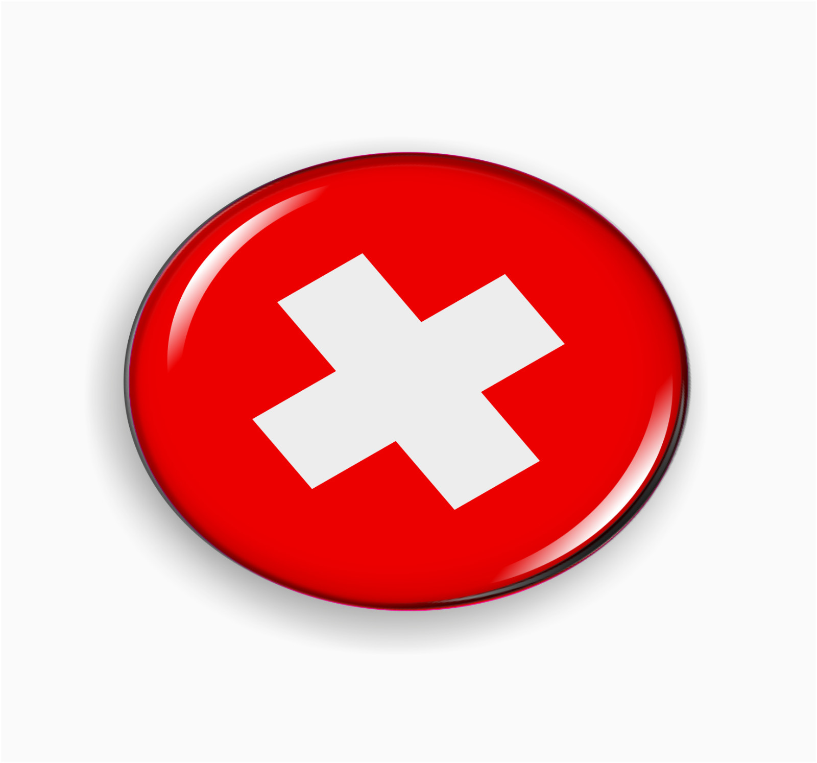 Emblem Car Sticker Chrome ROUND Bezel – Switzerland Flag