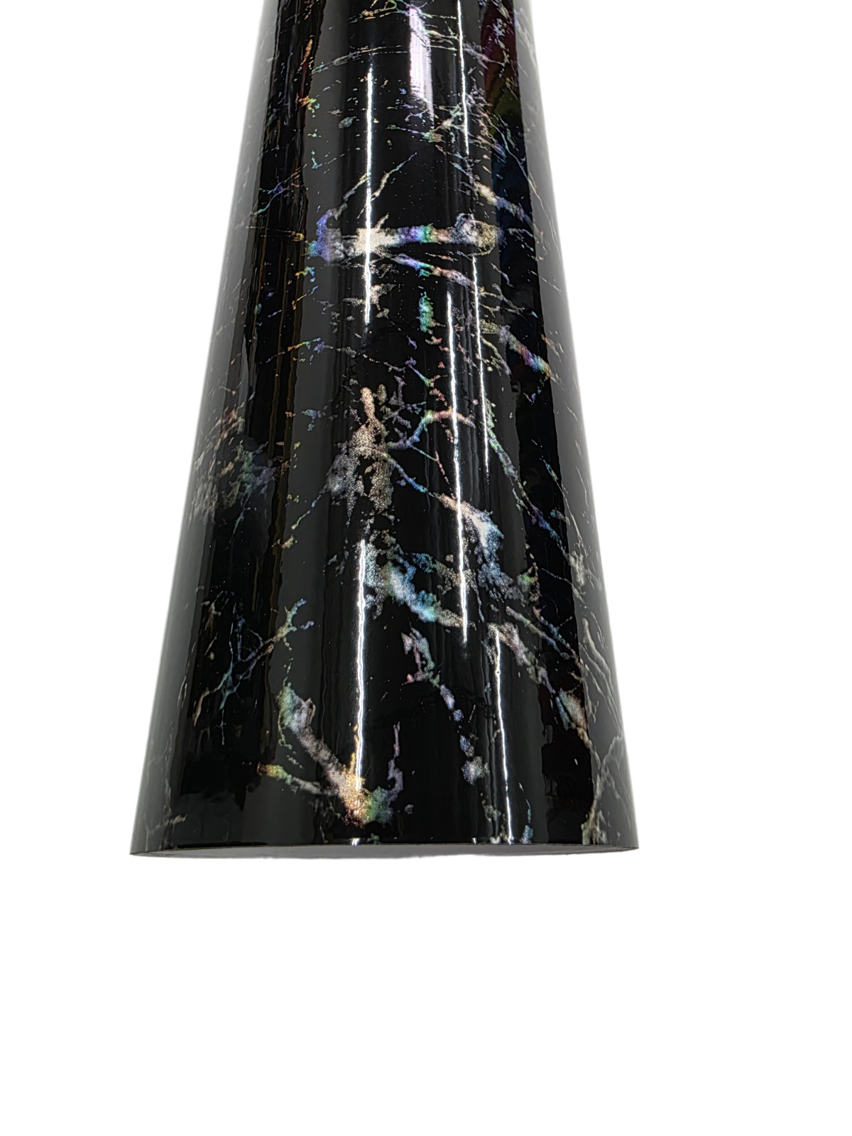 Gloss Silver Black Marble Laser Holographic Vinyl Car Wrap Decal Sticker Film