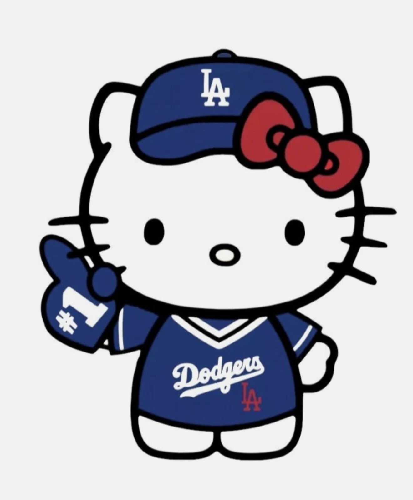 Dodgers Hello Kitty Vinyl Decal Sticker 4×4 Inches