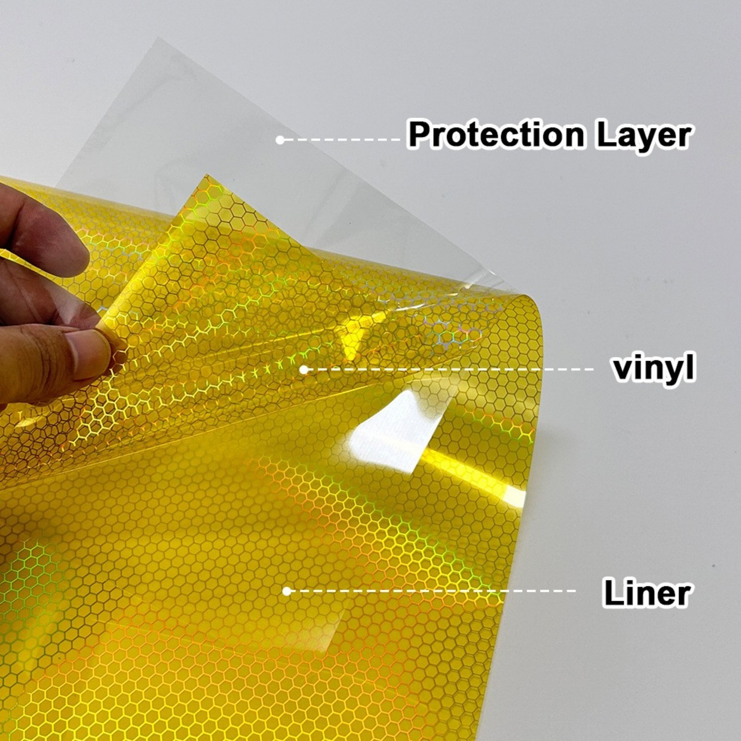 Car Headlight Taillight Transparent Honeycomb Design Lens Vinyl Protection Film