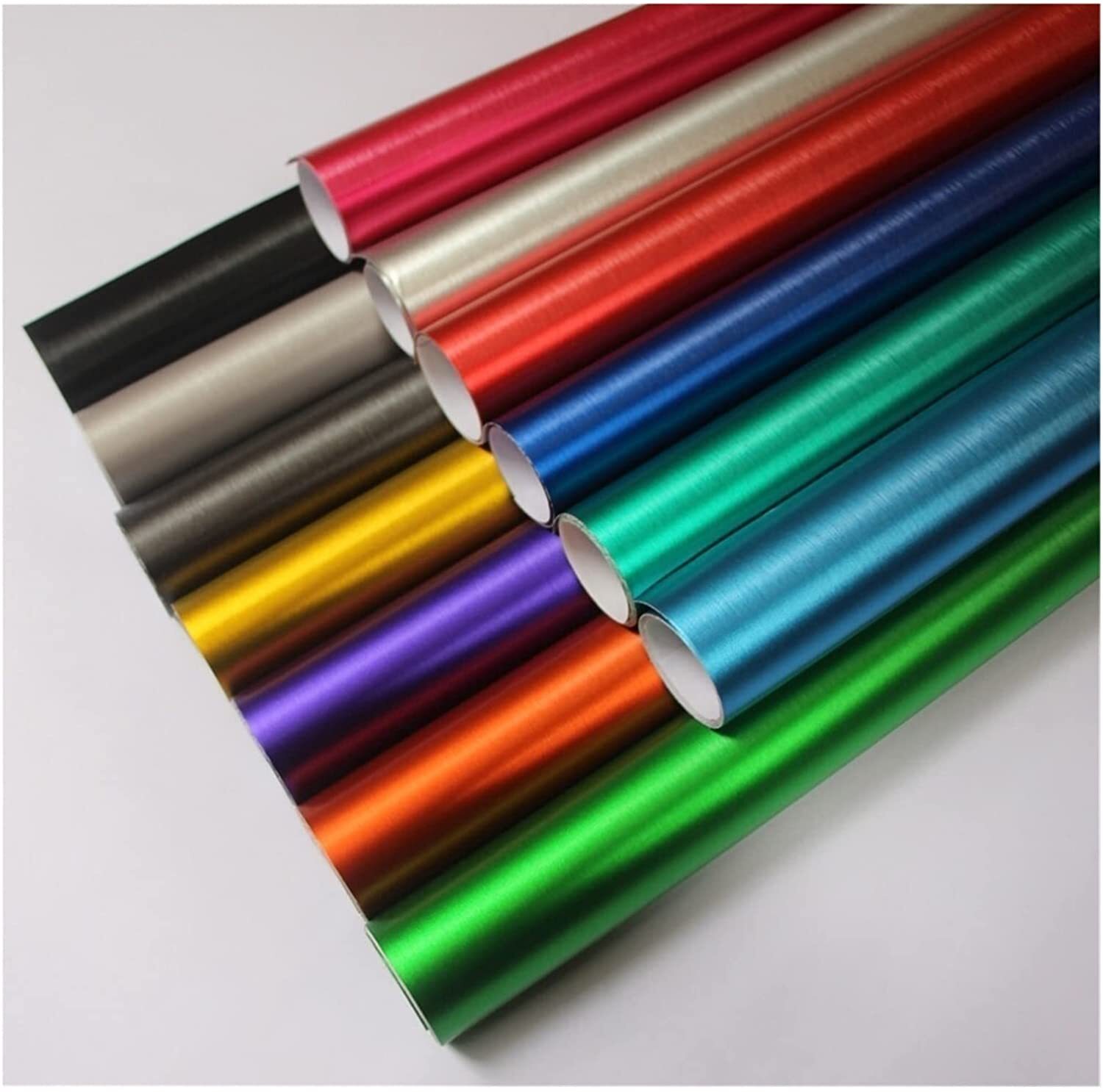 Brushed Aluminum Vinyl Film Metallic Wrap Sticker Decal Bubble Free Air Release