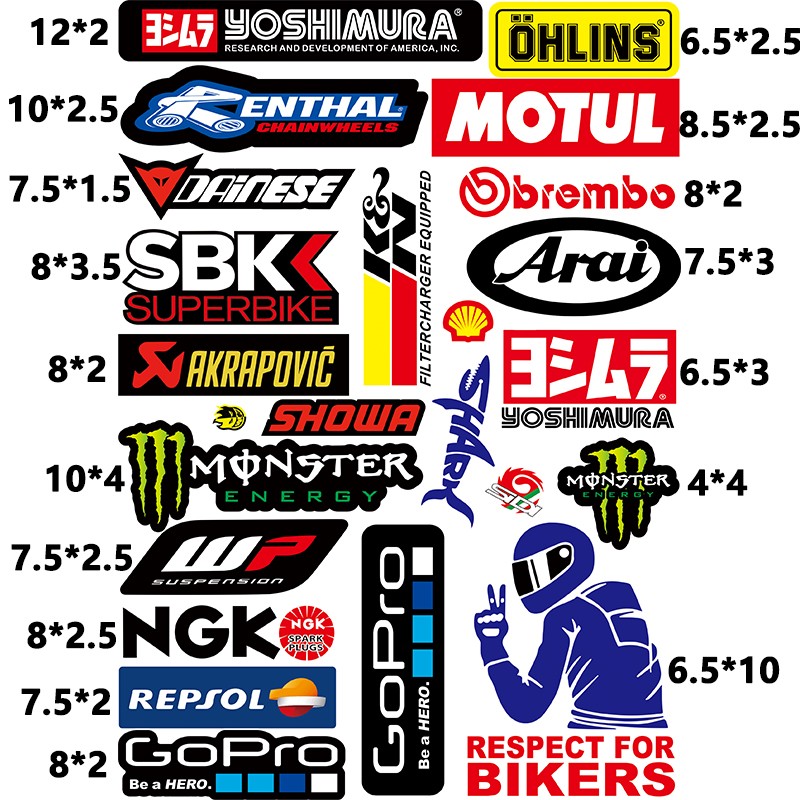 Motocross Decal MX Racing Stickers Kit Car ATV Helmet Dirt Bike Wheel Vinyl Deco