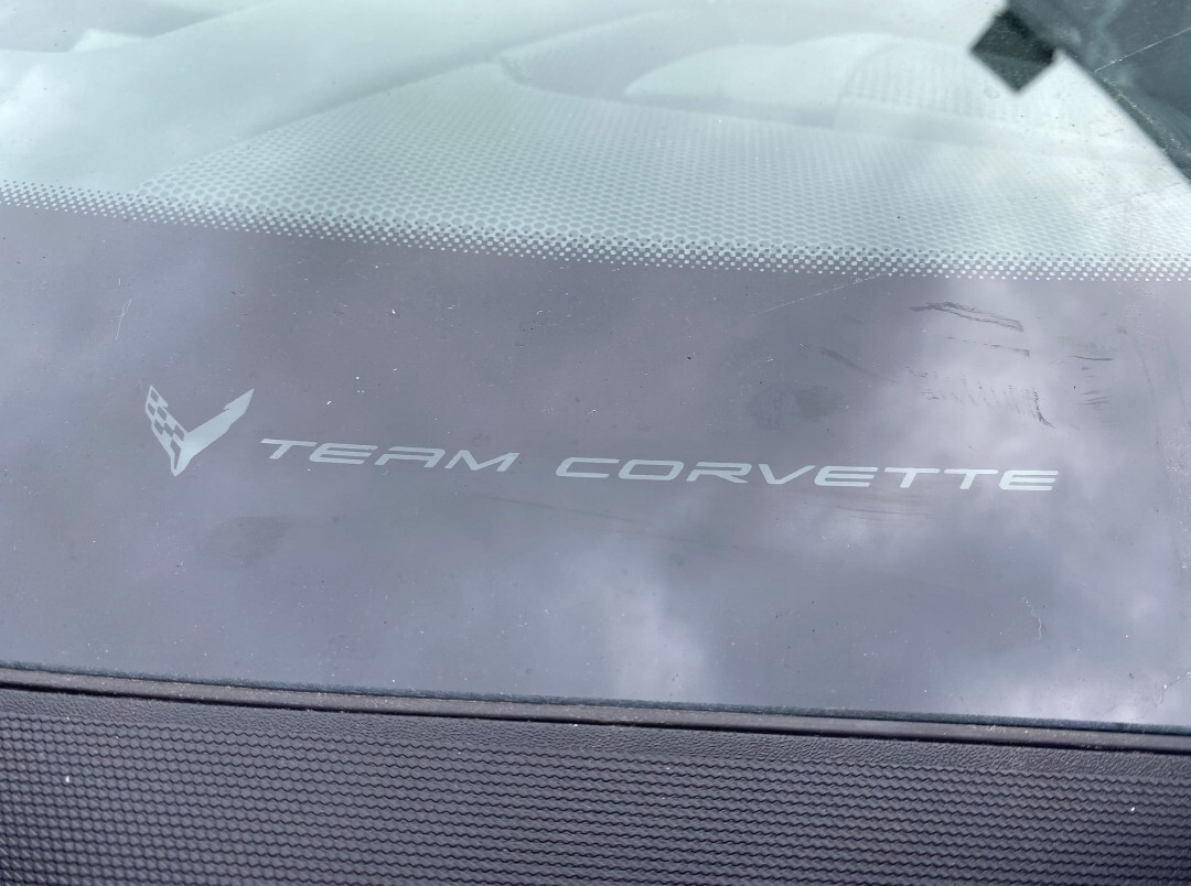 C8 Corvette RAPID BLUE ‘TEAM CORVETTE’ PLAIN BLANK VINYL INSERT! 2IN X 7IN