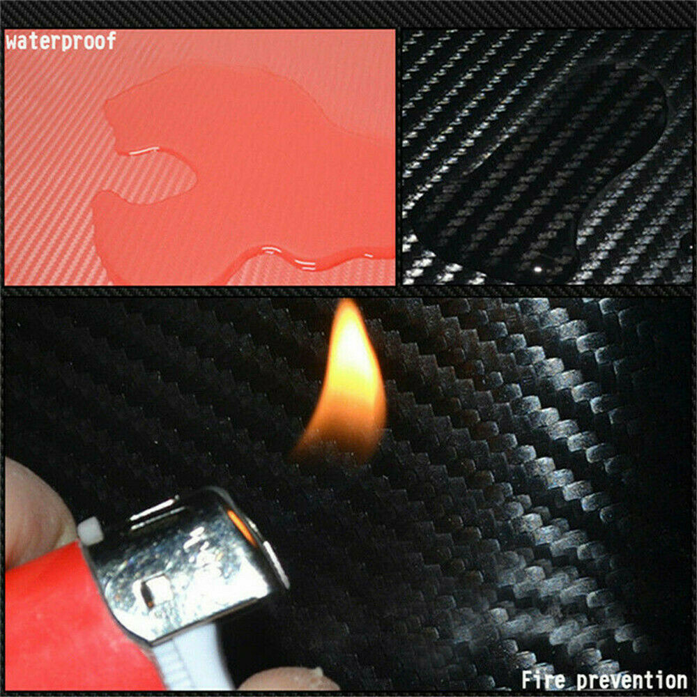4pcs Carbon Fiber Car Door Plate Sill Scuff Cover Anti Scratch Sticker Protector