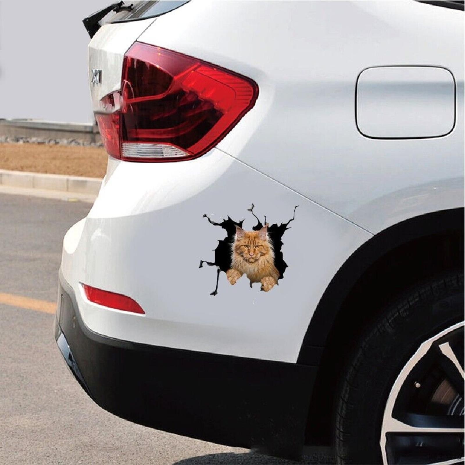 PVC 3D Cat Car Truck Sticker Vinyl Window Decal Accessories Exterior Decoration