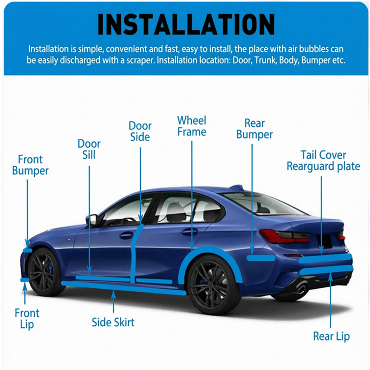 Premium Matte Flat Black Forged Carbon Fiber Vinyl Film Wrap Roll Sticker Decal