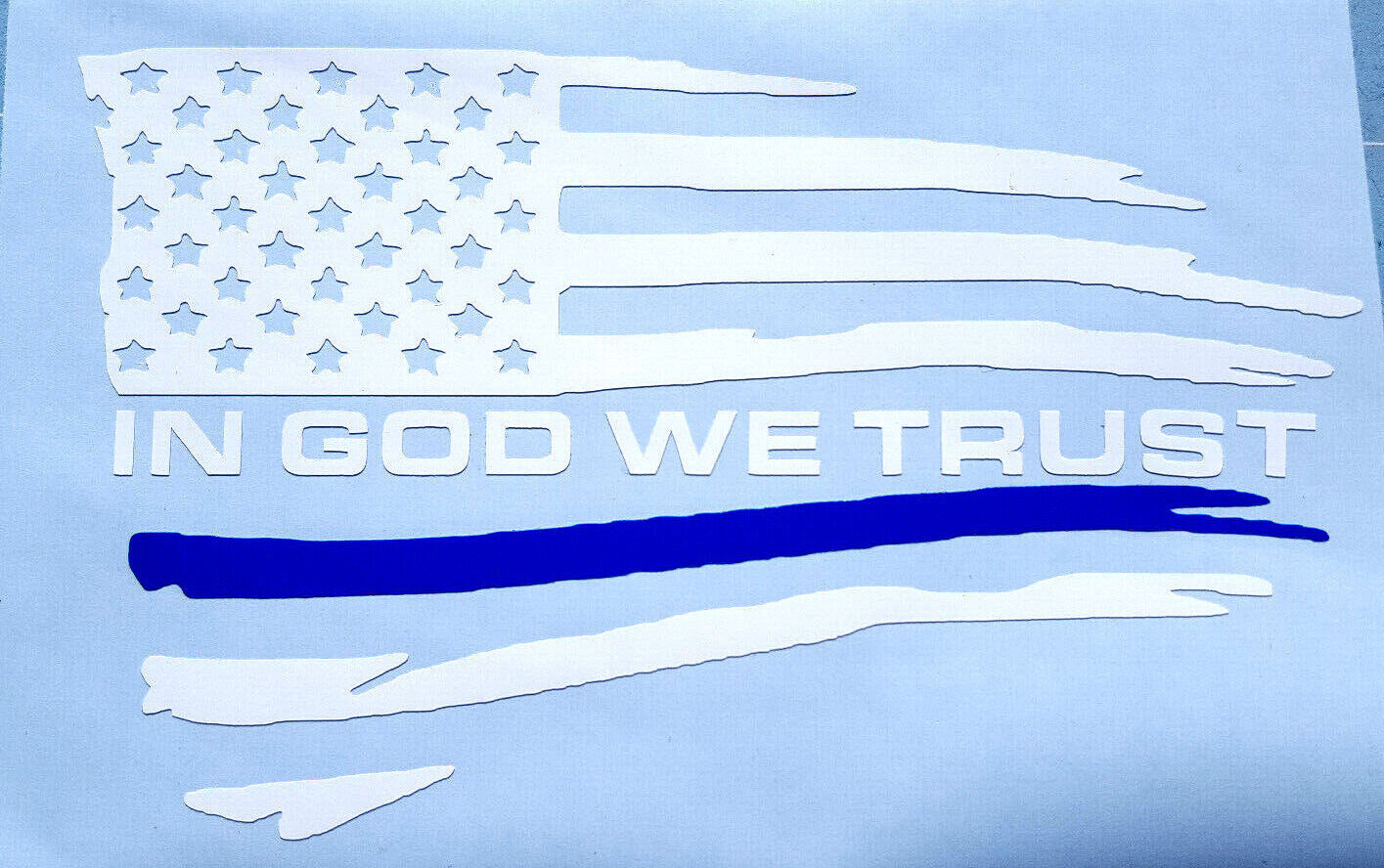 Thin Blue Line American Flag Decal Sticker Cop Truck Car Window Police Officer