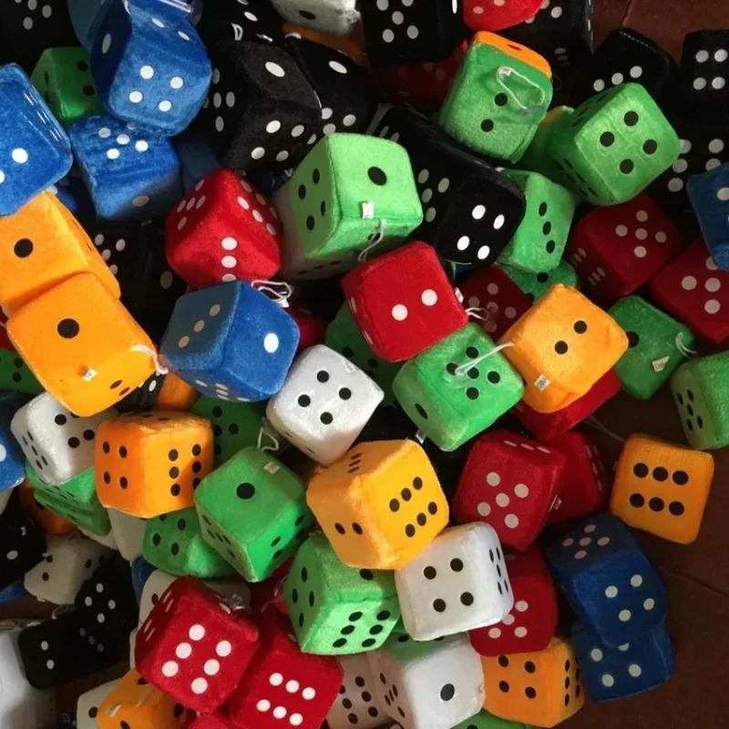 2 Pcs Car to Car Plush Pendant Three-dimensional Square Dice New