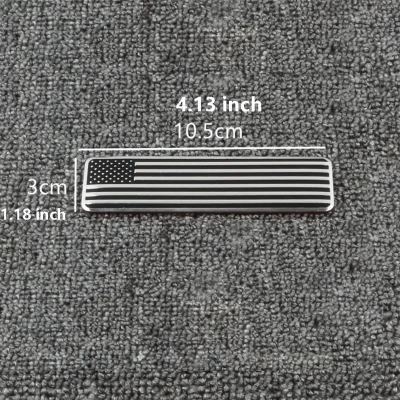 2pcs Metal Black American USA Flag Map Emblems Car Trunk Badge Decal Sticker