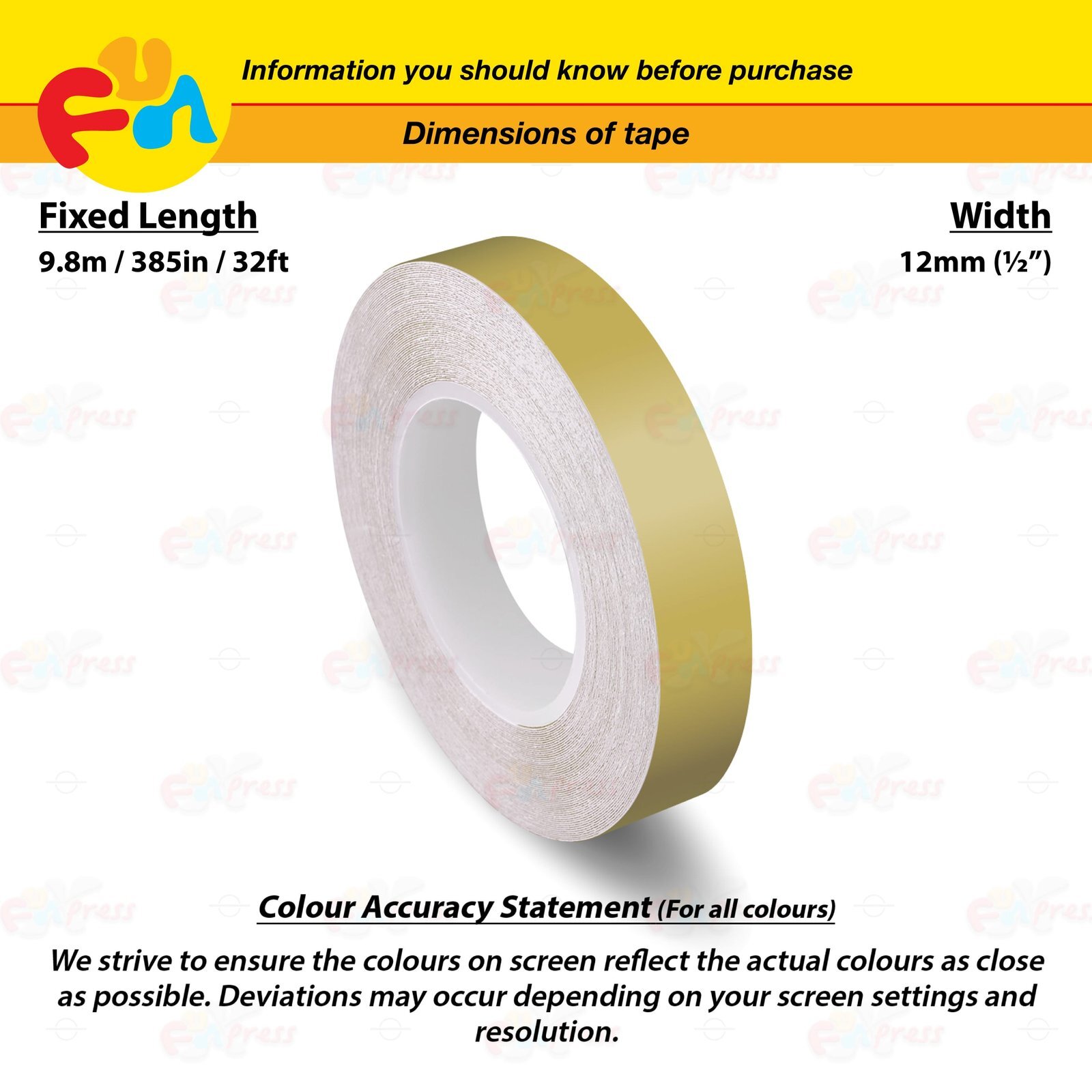 MATTE GOLD 1/2″ PIN STRIPE Car Model Motorcycle Decal TAPE Vinyl Sticker 12mm