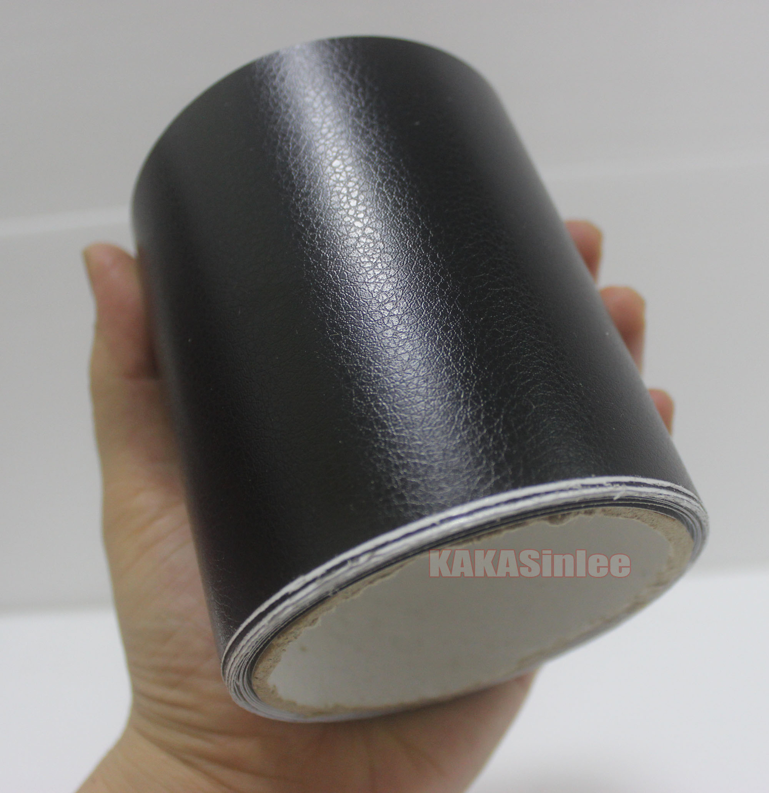 12″ W 3D Black Matte Leather Textured Vinyl Sticker Car Interior Wrap Strips AX