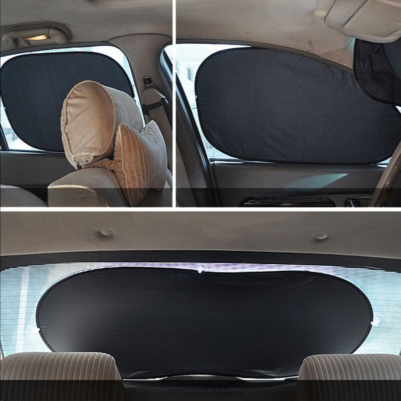 Car Front Rear Side Sunscreen Window Sunshade Cover Protector Curtain 6 Pcs
