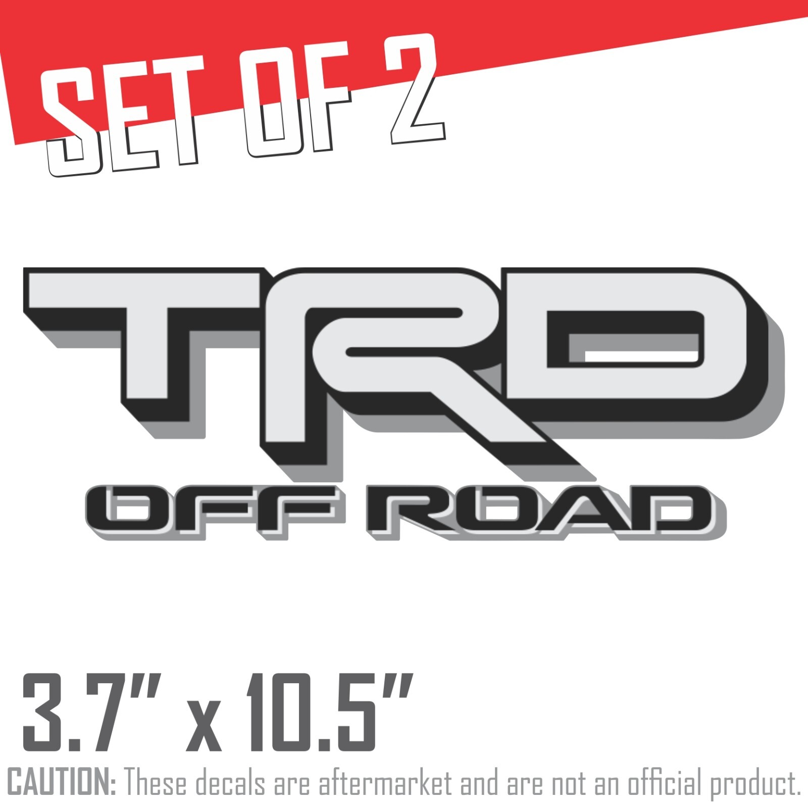 2023 toyota tacoma vinyl decals trd off road 4×4 stickers black, Set of 2