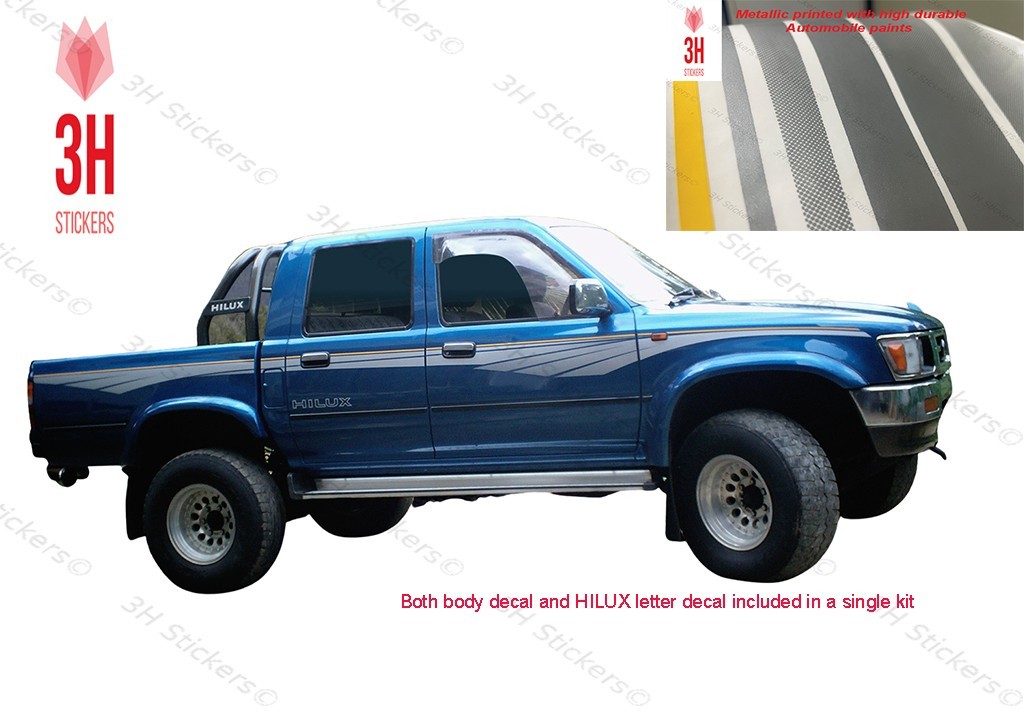 Custom Graphics for Toyota Hilux Pickup (printed via automobile metallic paints)