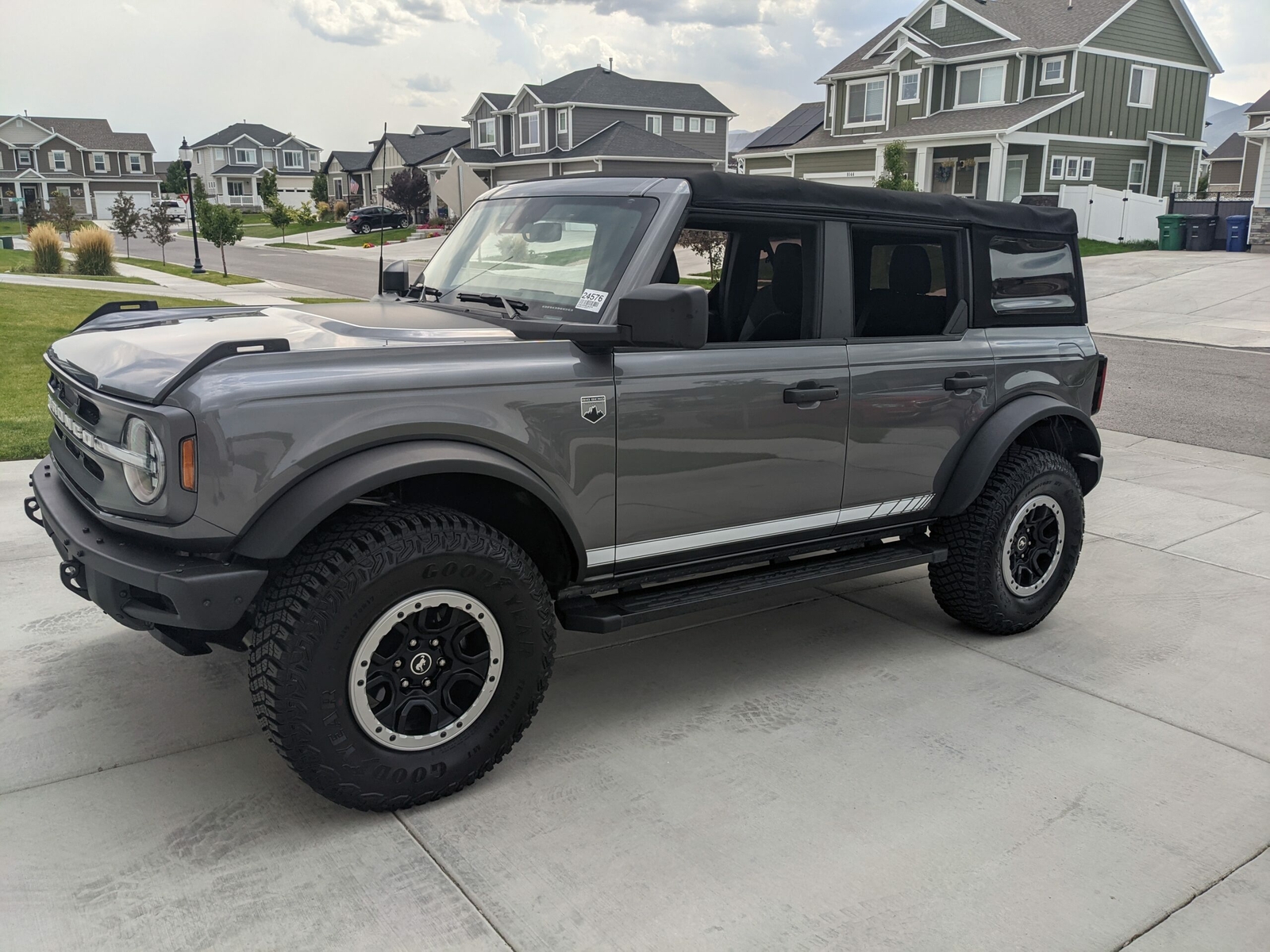 2021-2024 Ford Bronco Full Size Side Stripes Faded Both Sides – Not For Sport
