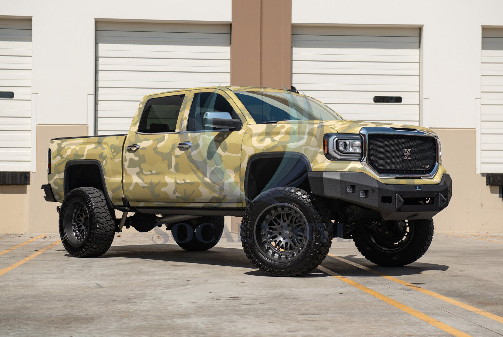 Premium Yellow Black White Gray Camouflage Desert Vinyl Sticker Wrap Decal Steet