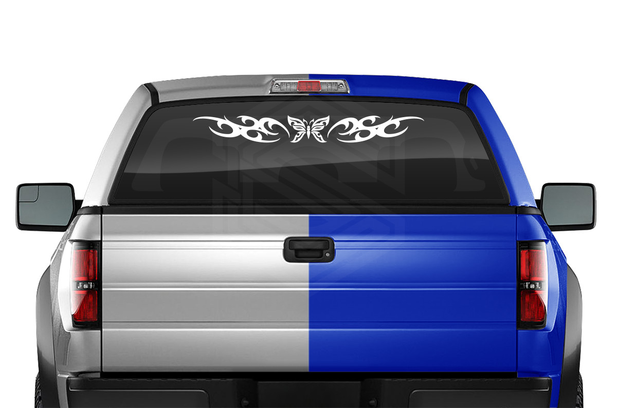 168-01 BUTTERFLY Decal Sticker Windshield Window Vinyl Graphic Banner Butterfly